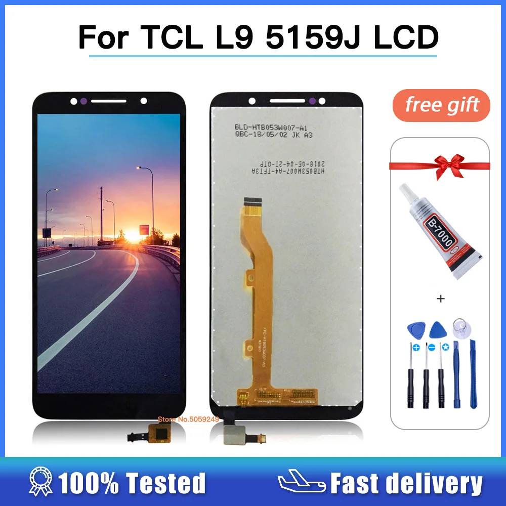 Высококачественный ЖК-дисплей 5,3 дюйма для TCL L9 5159J и фотодисплей для замены ЖК-дисплея TCL L9