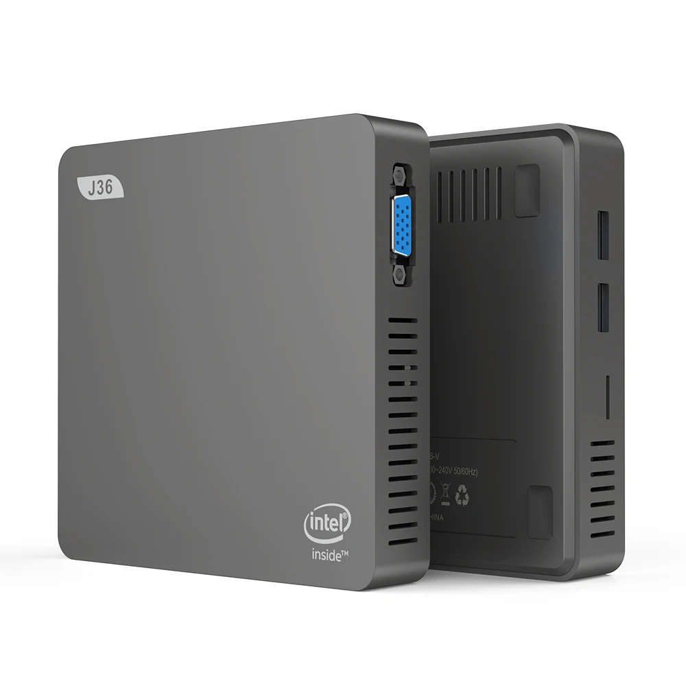 Мини компьютер Intel Celeron J3160 ПК с четырехъядерным процессором Windows 10 4 Гб ОЗУ 64 ГБ 128