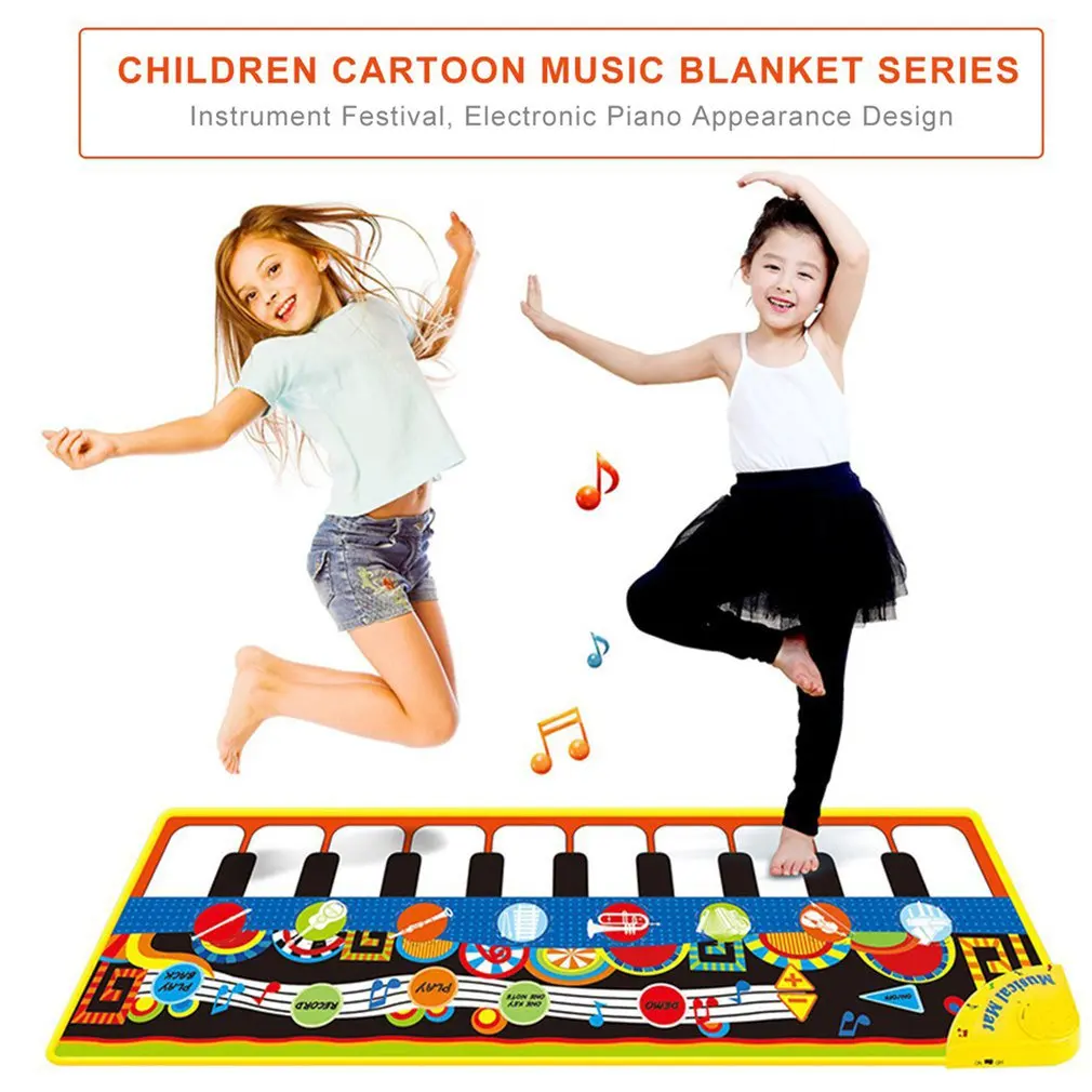 

Fun Dance Mat for 1-8 Years Old Children Piano Mat with 19 Keyboards Built-in Speaker and Recording Function Musical Floor Mats