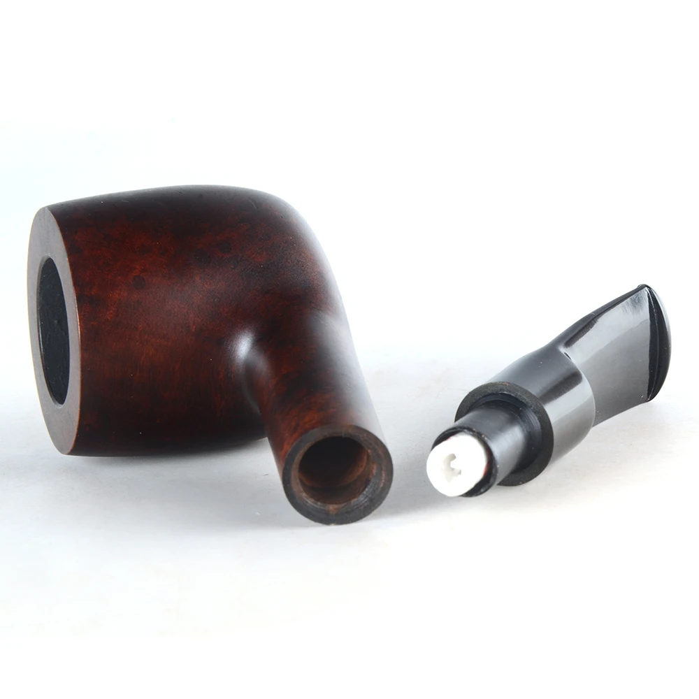 Бриар трубы табака курительная труба гладкая отделка 9 мм фильтр прямой горшок