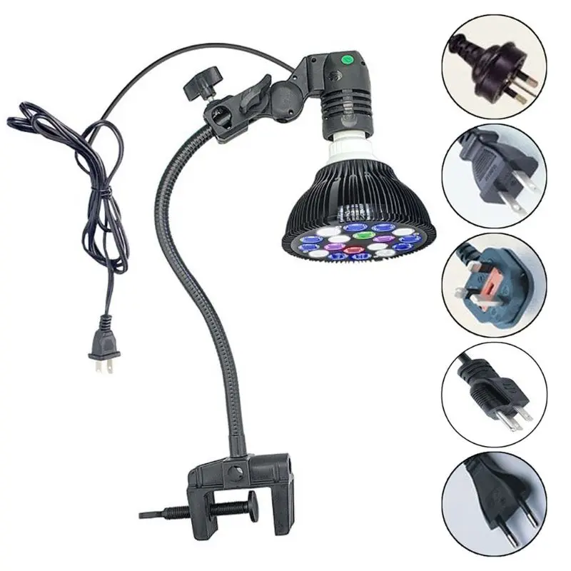 

Gooseneck Bracket 36W Aquarium LED Light Fish Bowl Lighting Pets Illumine Lamp Dropshipping
