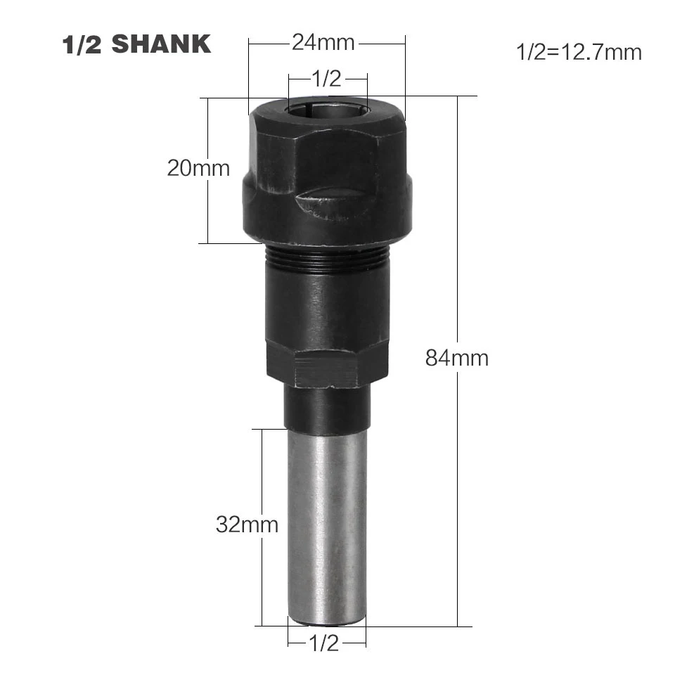 

8mm Shank Bits Router Collet Extension Engraving Machine Extension Rod 1PCS