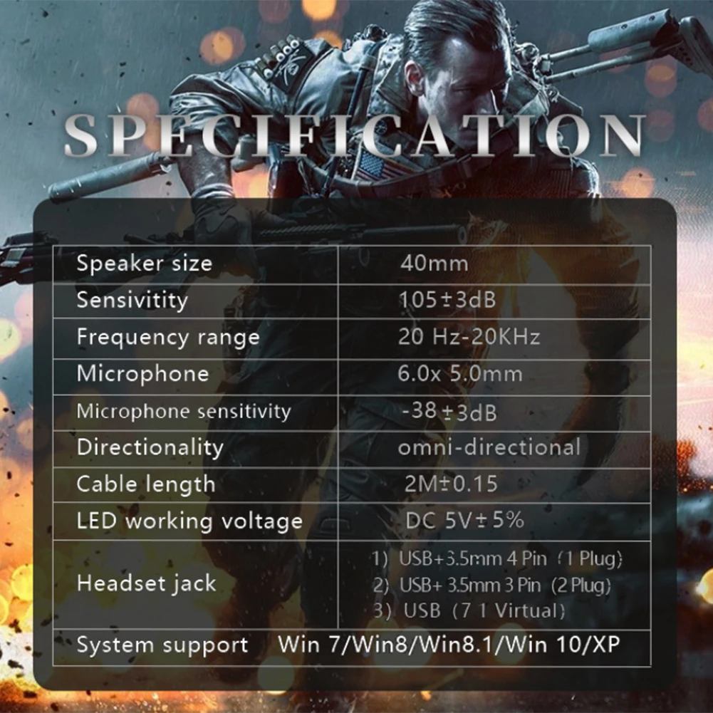 Профессиональная шумоподавляющая игровая гарнитура с камуфляжным узором