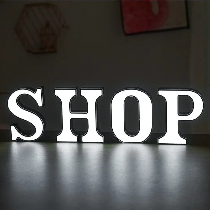 

18CM 3D Cold tone 26Letters LED Night Light Marquee Sign Alphabet Lights Lamp Home Club Outdoor Indoor Party Wedding Home