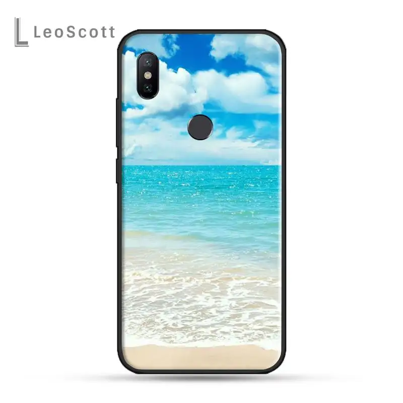 

Sea summer vintage sea beach luxury protective Phone Case shell For Xiaomi Redmi note 7 8 9 t k30 max3 9 s 10 pro lite