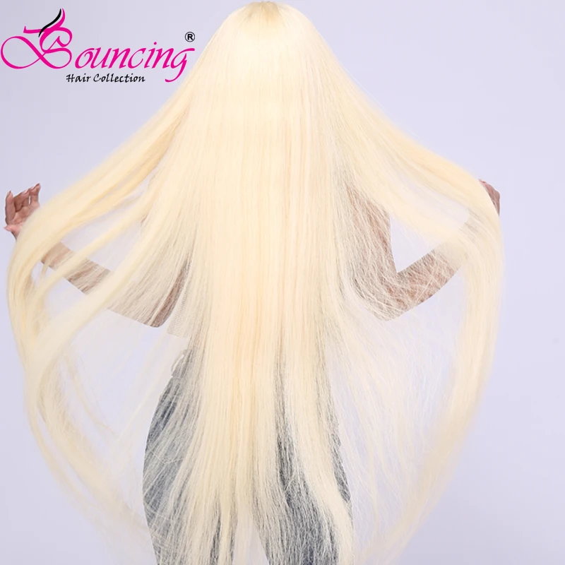 Парик с прыгающими волосами парик на полной сетке 613 светлые волосы прямые