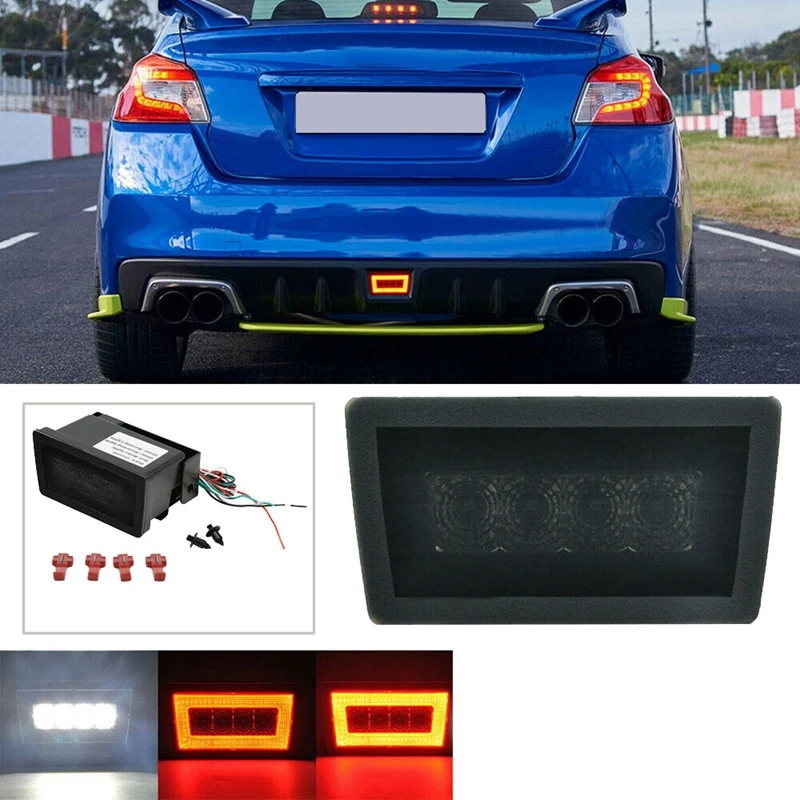 Smoked Lens LED Taillight Rear Fog Lamp Light Bumper Brake Reverse for Subaru WRX/STI Impreza XV Crosstrek | Автомобили и