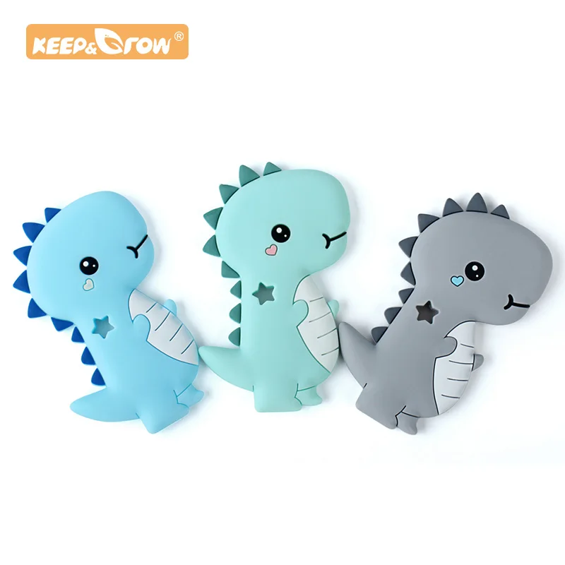 Грызунок детский Keep &amp Grow силиконовый Прорезыватель-динозавр грызунок животное