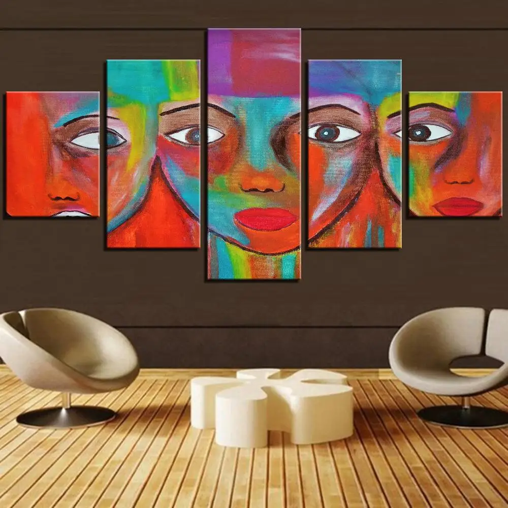 Художественный холст 5 шт. рисунок домашнее украшение красочный Hd современный
