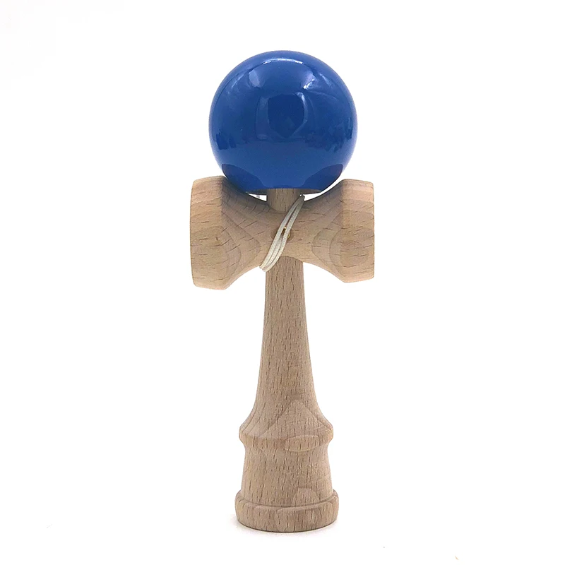 Blue 12 см мини-кендама деревянные игрушки сплошной цвет ПУ краска умелое жонглирование мяч антистресс Спорт на открытом воздухе для детей и взрослых образование - Цвет: Blue
