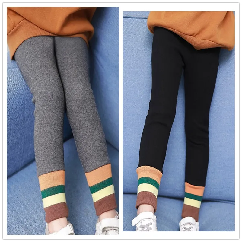 Леггинсы для девочек бархатные детские штаны зимняя одежда маленьких с