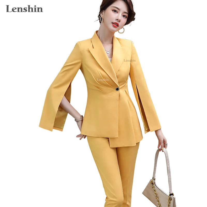Lenshin High Street Модный стильный комплект из 2 предметов для женщин костюмы ярких