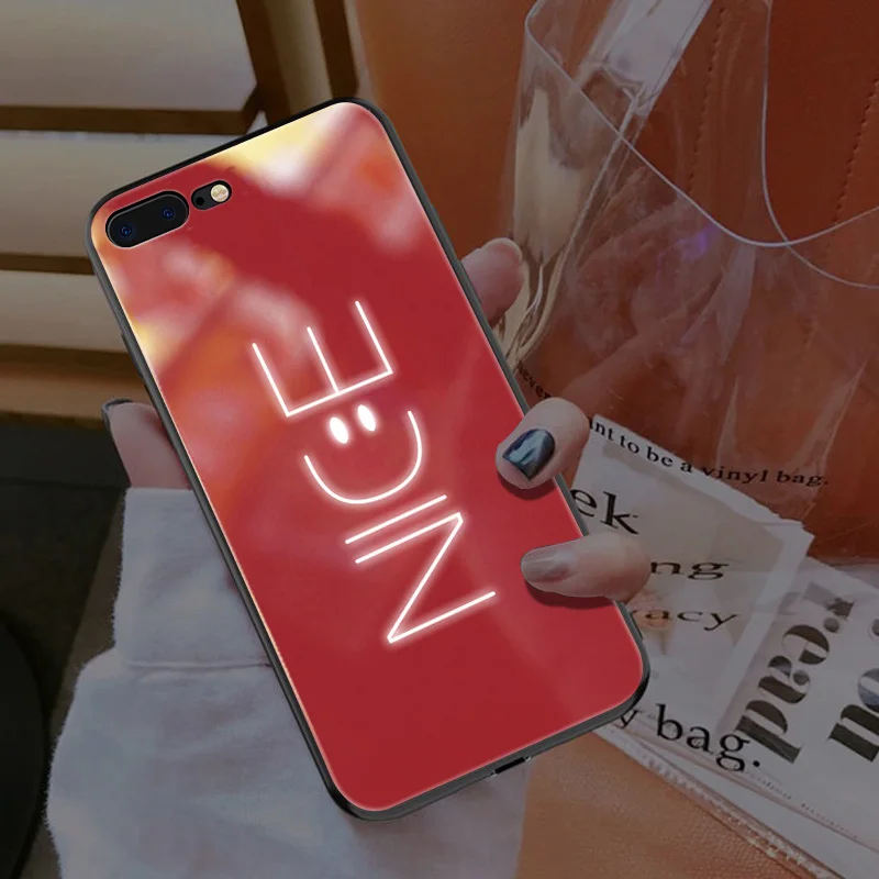 X-it Smart LED светящийся чехол для телефона Apple iPhone X XS XR MAX 6 6S 7 8 Plus чехлы задняя крышка