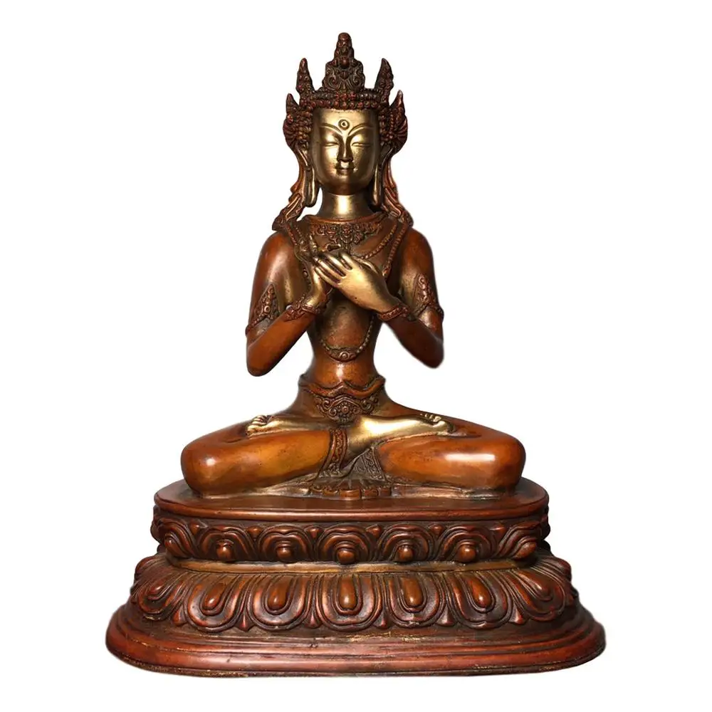 

Статуя Будды из бронзы LaoJunLu, Высота 22 см, имитация античной бронзы, коллекция шедевров в традиционном китайском стиле