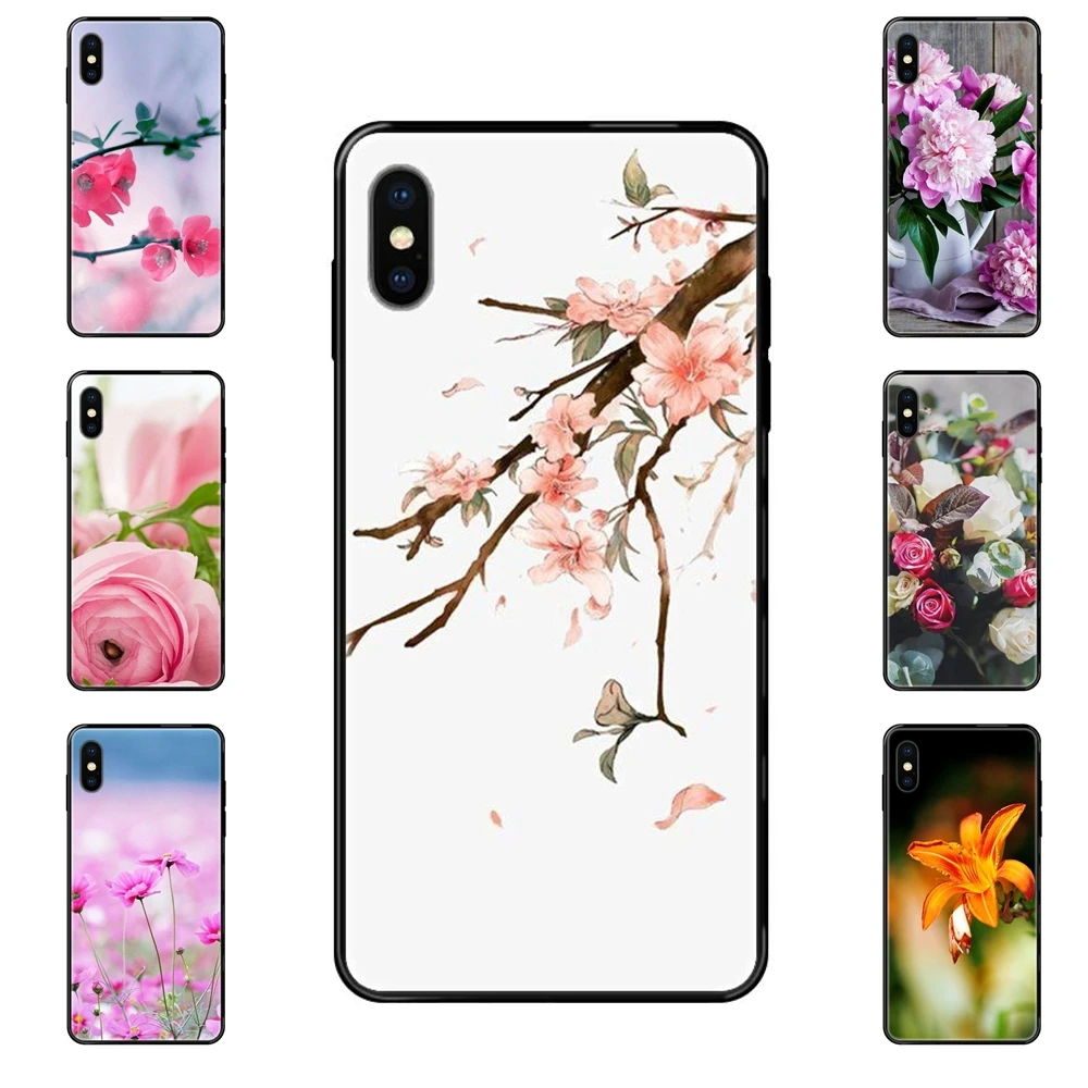 Элегантный мягкий чехол для телефона из ТПУ с красивыми цветами Huawei P40 P30 P20 P10 P9 P8
