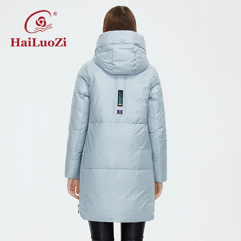 Новинка 2021 Женское зимнее пальто HaiLuoZi модная женская куртка на боковой молнии с