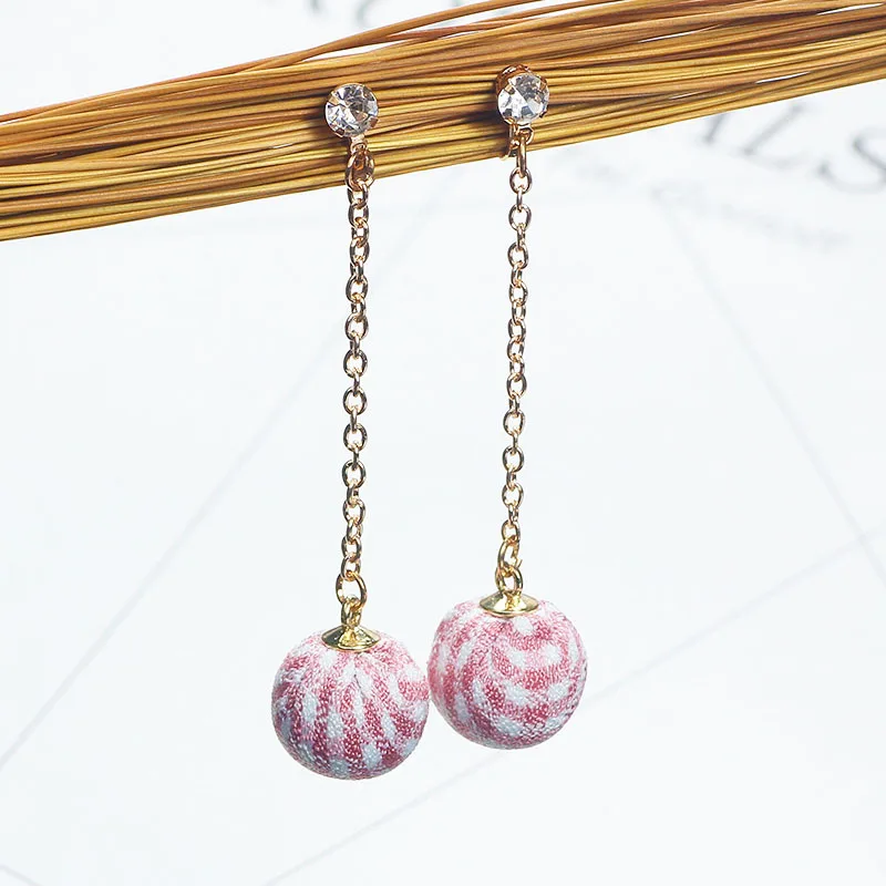 SUKI простые геометрические милые эмалевые синие серьги-клипсы с имитацией банта