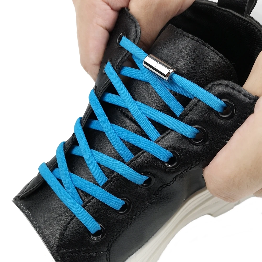 

Quick Lazy Elastic No Tie Shoelaces Semicircle Shoe Laces For Kids and Adult Sneakers Shoelace Metal Lock Laces