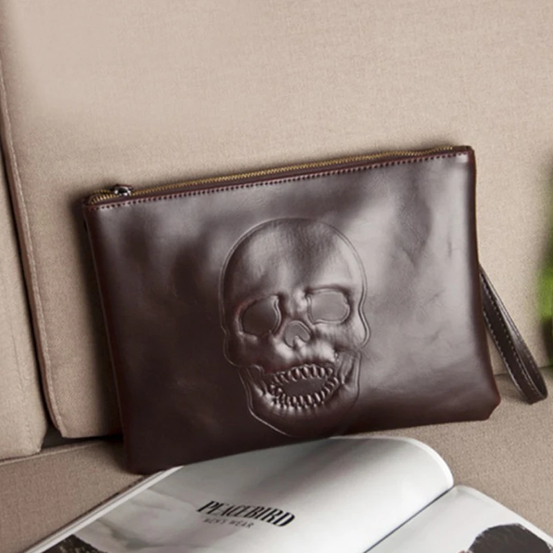 Мужской клатч Badenroo со скелетом брендовая вместительная Повседневная Удобная