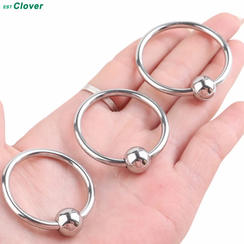 Кольцо для пениса из нержавеющей стали Растяжитель члена головки мошонки