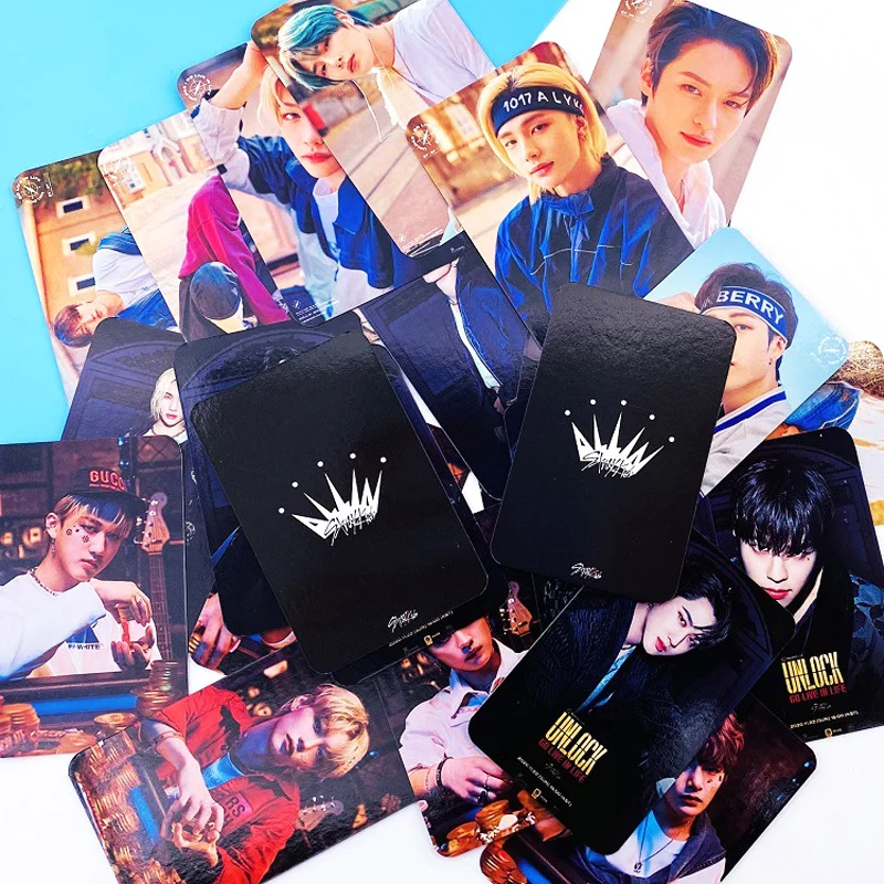 

9Pcs/Set KPOP STRAY KIDS Lomo Cards SK Group New Album Self Made Paper Card Photo Card Poster HD Photocard Fans Gift Collection