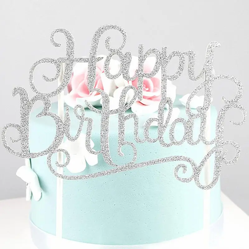 1 шт. Золотой Серебряный Синий Топпер для торта в виде капкейка лучшие флажки на