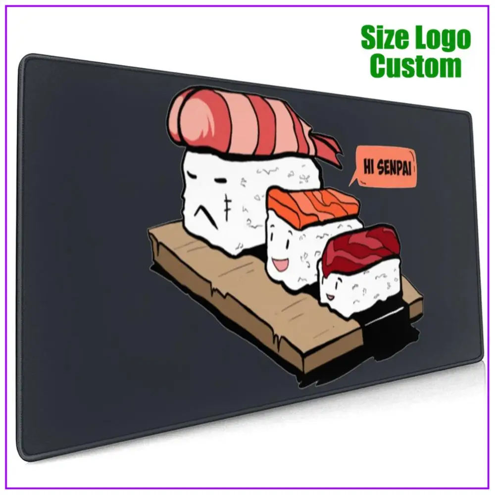 Милый игровой коврик для мыши с суши-боссом Hi Senpai суши гелем поддержки запястья