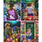 Набор для алмазной вышивки сделай сам, картина из мультфильма сад и девочка, полная выкладка, мозаика для декора детской комнаты, спальни