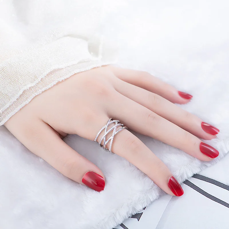 2019 Модное Новое кольцо с покрытием из розового золота регулируемым размером для