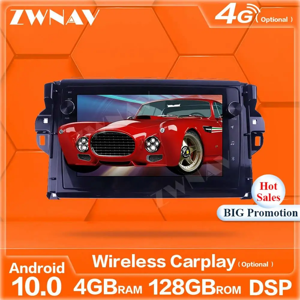 128G Android 10 экран Автомобильный плеер GPS навигатор для Toyota Fortuner 2015 2016 2017 2018