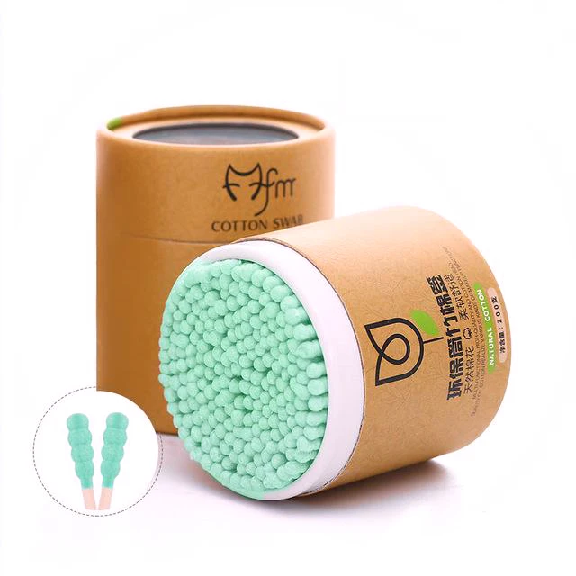 200 оригинальные бамбуковые ватные палочки натуральные деревянные органические