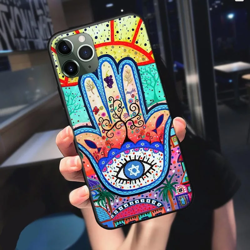 

Modern Evil Eye Art Phone Case For iphone 11 Pro 12 Max Mini SE 2020 6 6s 7 8 Plus X XS Max XR Luxury Cartoon Eyes Coque Cover