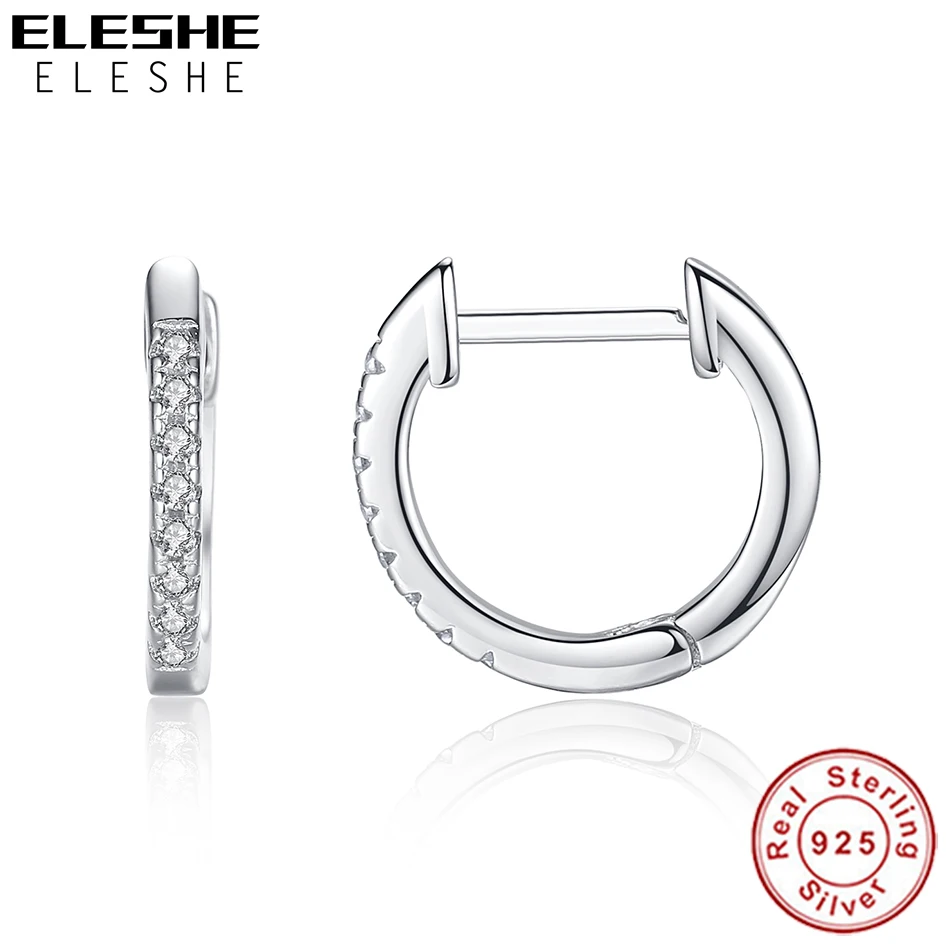 Женские серьги-гвоздики из серебра 925 пробы с фианитами | Украшения и аксессуары