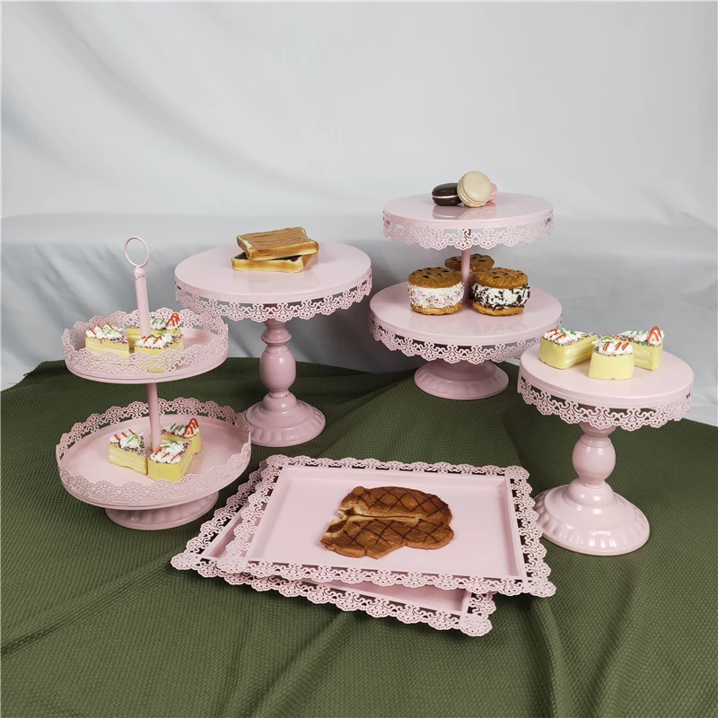 Bandeja para CUPCAKE con borde de encaje, soporte para pastel, decoraci&oacute;n de ocasi&oacute;n para boda, nuevo tipo Conjunto blanco, 6 uds.-1