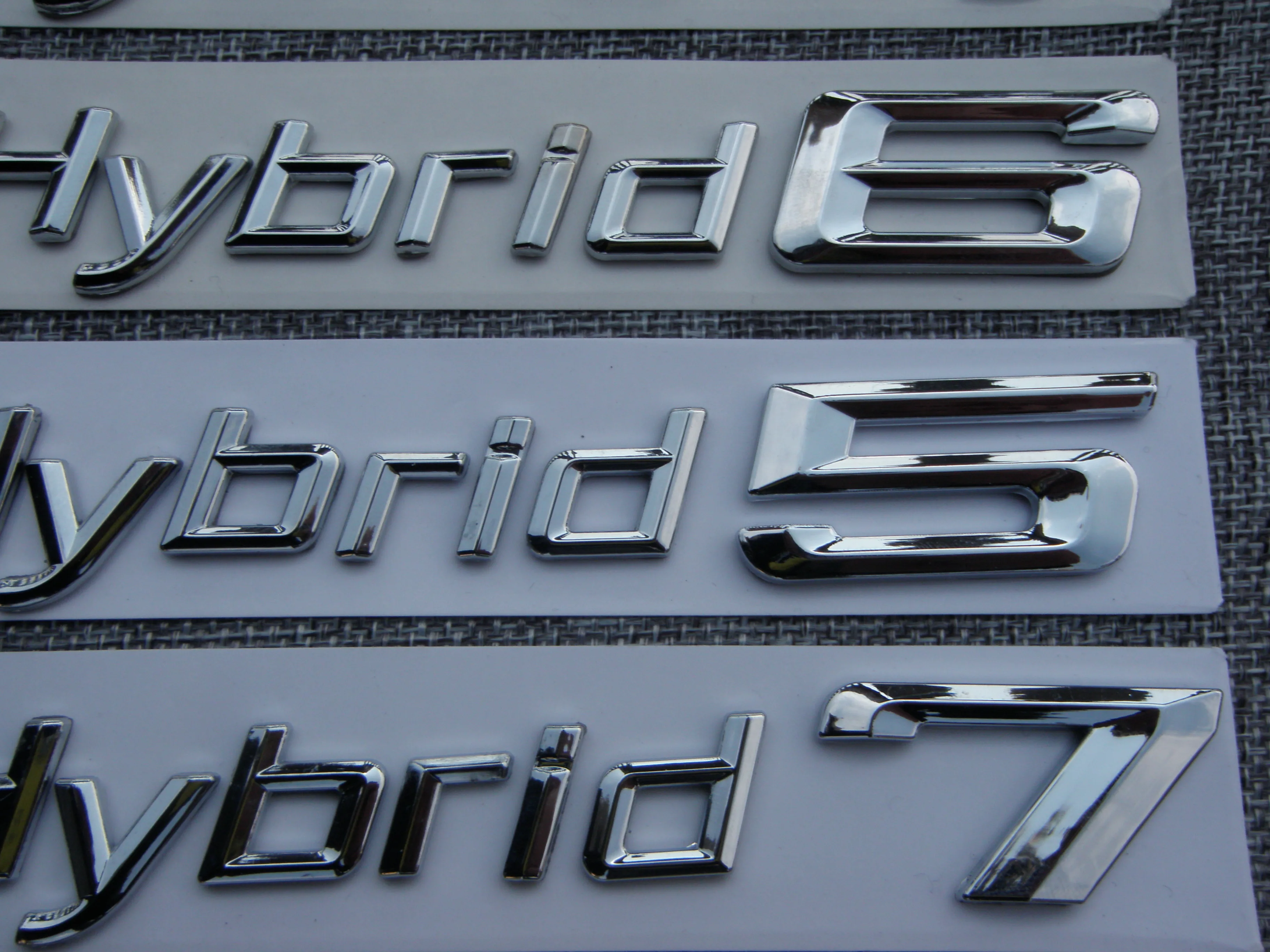 Chrome Shiny Silver Plastic ABS Car Trunk Rear Sides Letters Badges Emblems for BMW Active Hybrid 1 2 3 4 5 6 7 8 |