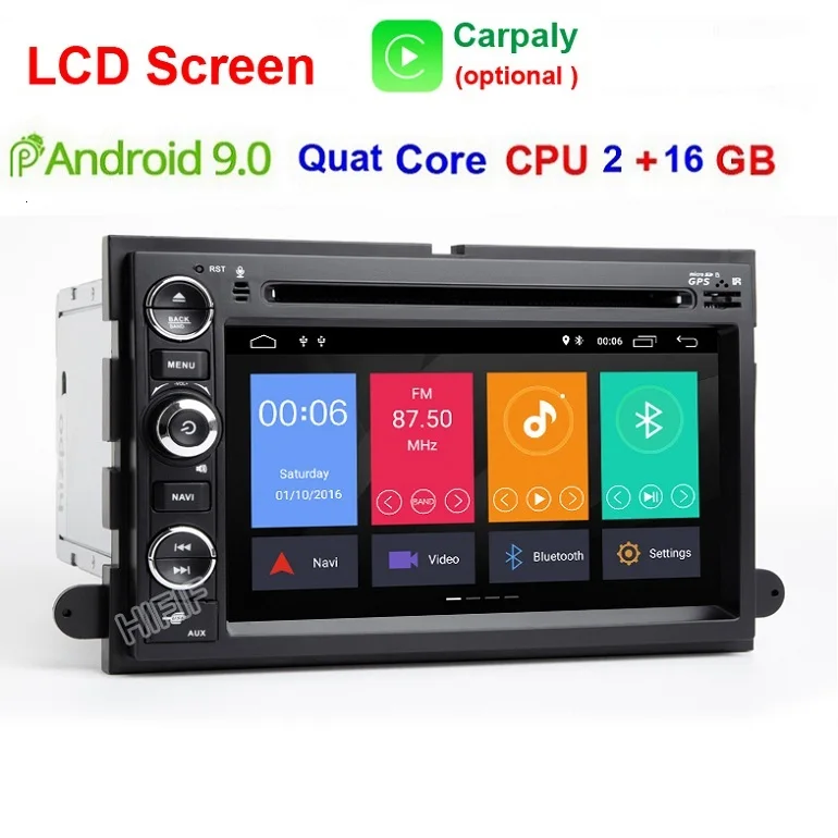 Quad Core 2G 16G Android 9,0 автомобильный dvd-плеер для Ford F150 F350 F450 F550 F250 Fusion Expedition Mustang Explorer Edge2GB ram BT Wifi стереоплеер - Цвет: Quad Core 2G 16G