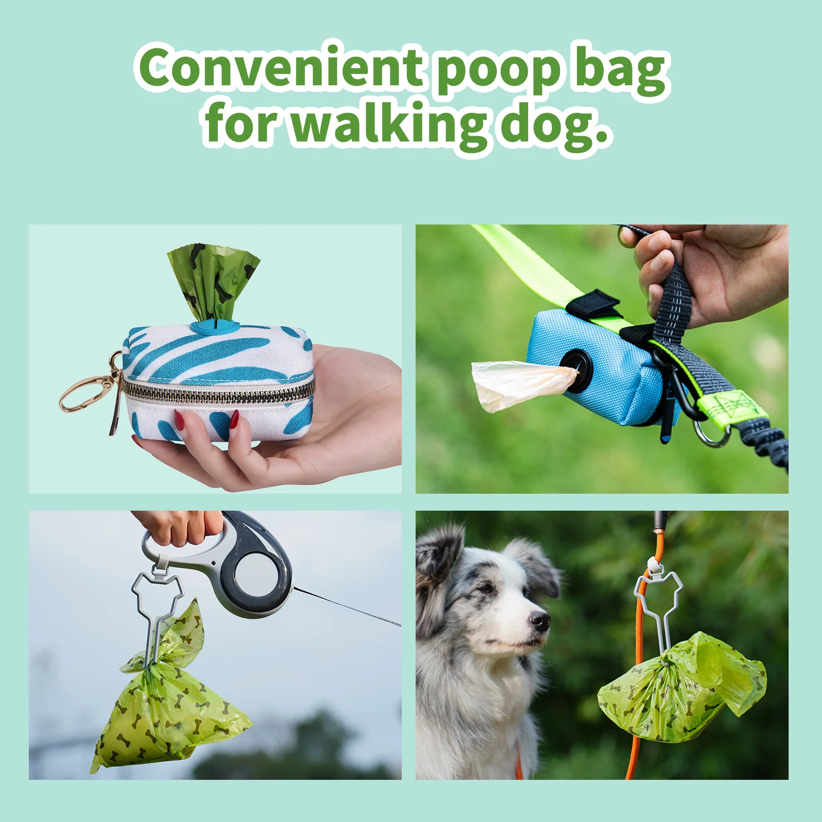 Dog Poop Garbage Bag Disposal Outdoor Degradation Clean Box Waste Bags Dispenser for Pet Leash Pick up Tools Eco-Friendly |