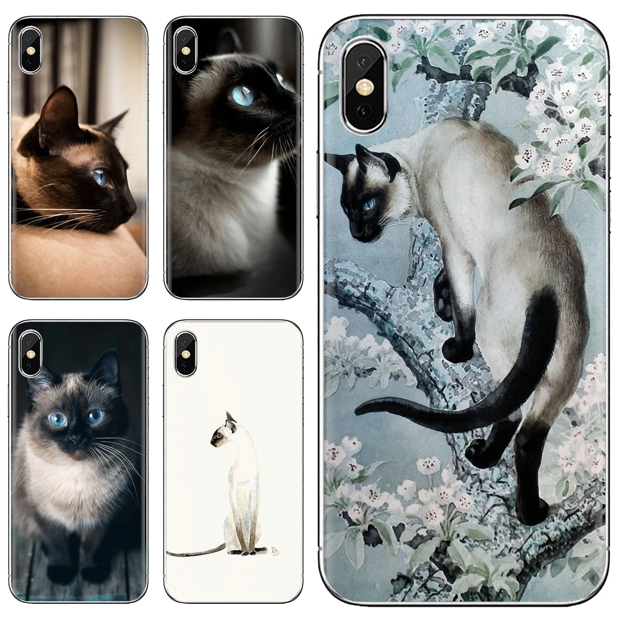 Синий точечный традиционный Сиамский кот Мягкий чехол для Samsung Galaxy J1 J2 J3 J4 J5 J6 J7 J8