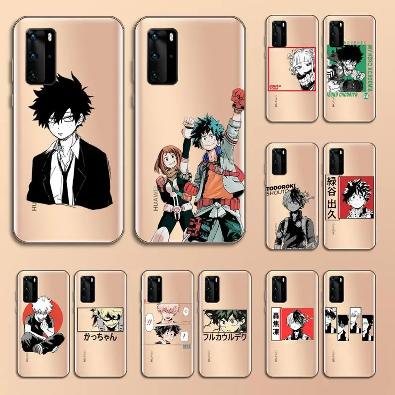 

My hero academia 035 Phone Case Transparent for Huawei P20 P30 P40 lite pro P smart 2019 honor 8x 10i