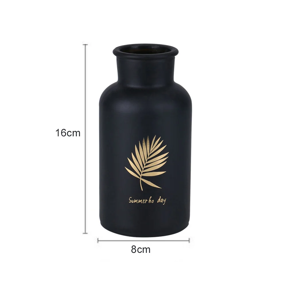 Для спальни гостиной ремесла стеклянная ваза винтажная горячее тиснение черное