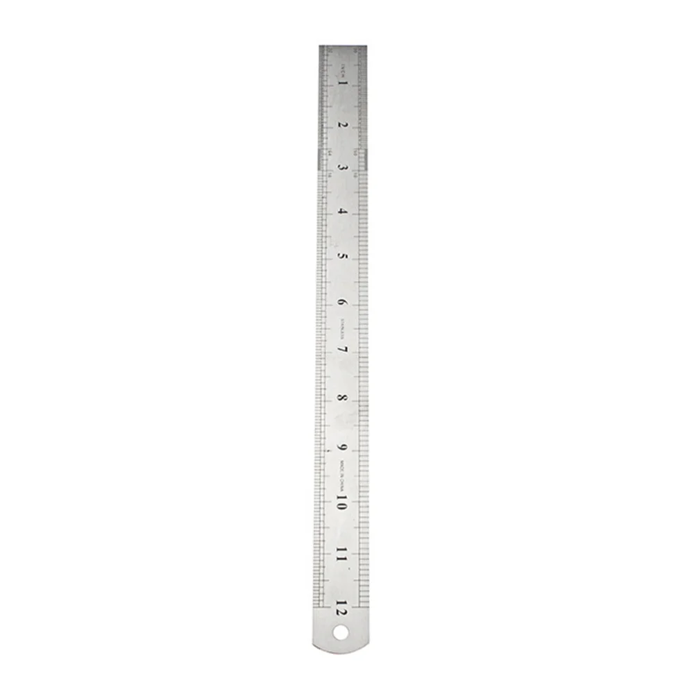 

3 Pcs Stainless Steel Ruler Double Scale Ruler Measuring Tool for Engineering School Office (Size 20cm, 30cm, 15cm, Each has One
