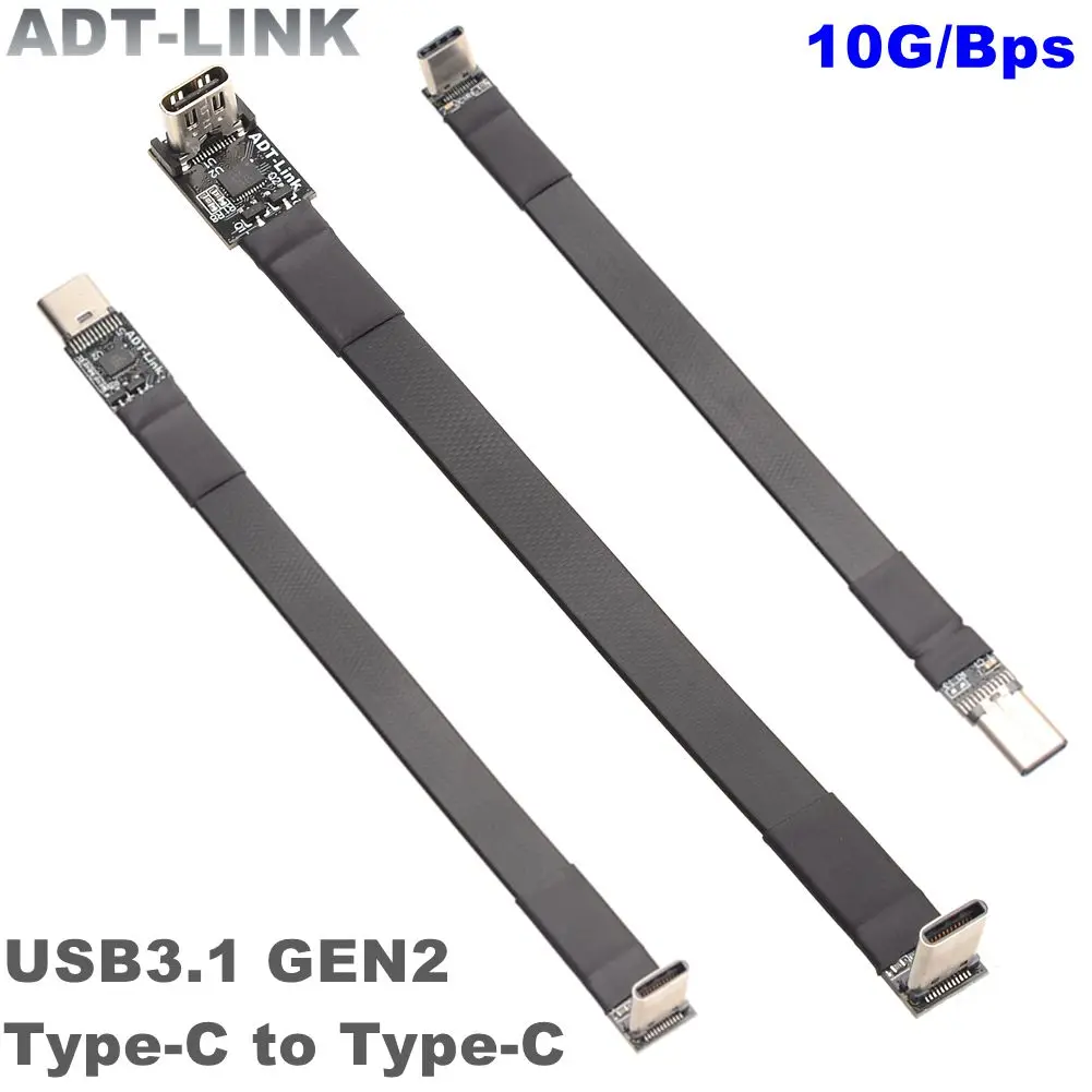 

Новинка 3A USB 3. 0 Type-C к Type-C Male/Female плоский кабель Gen2 10G/Bps вверх/вниз угловой USB3.1 USB-C адаптер USB кабель для передачи данных с чипом