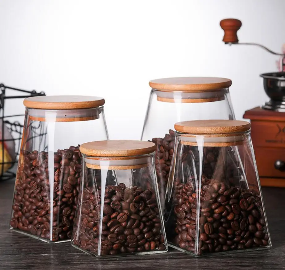 

Кухонный органайзер для хранения пищевых продуктов, зерен, сахара, контейнер для специй прозрачные стеклянные герметичные бутылки для хран...