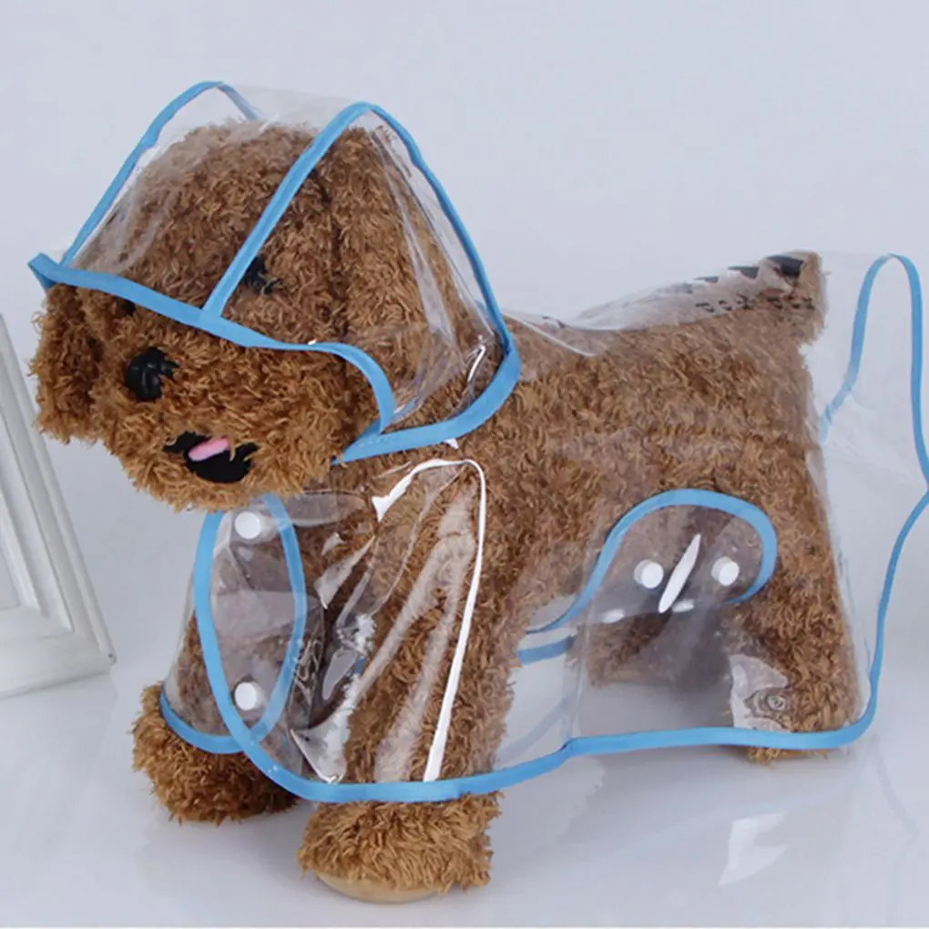 

1pc Waterproof Dog Raincoat with Hood Transparent Pet Dog Puppy Rain Coat Cloak Costumes Clothes for Dogs Pet Supplies