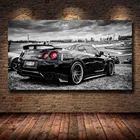 Спортивный автомобиль гоночный Nissan GTR супер автомобиль плакат настенное искусство картина Печать на стене для гостиной домашний Декор без рамки
