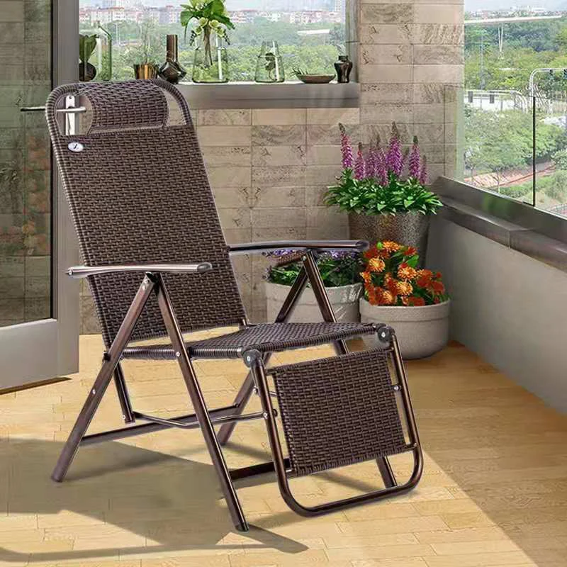 値段 屋外用の折りたたみ式籐製ラウンジチェア,ガーデンチェア,テラス,ビーチチェア,籐製家具