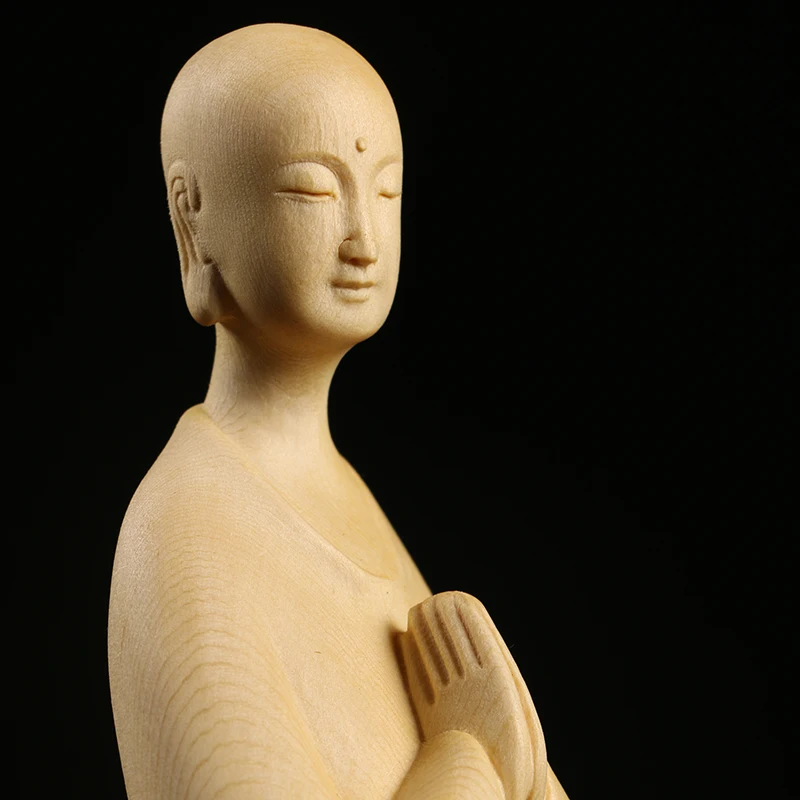 Резьба по дереву Cypress украшения в китайском стиле поделки для гостиной статуя