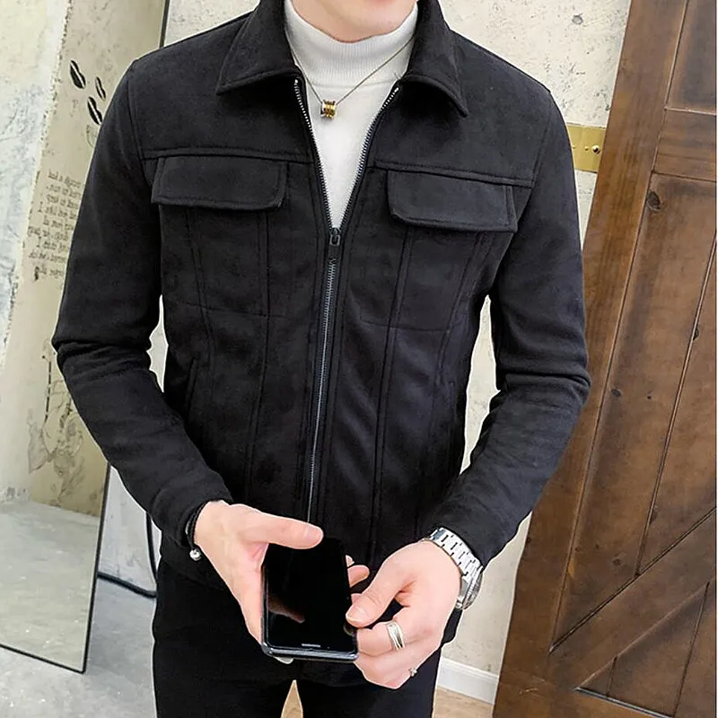 Harajuku/высококачественные уникальные дизайнерские мужские замшевые пиджаки на