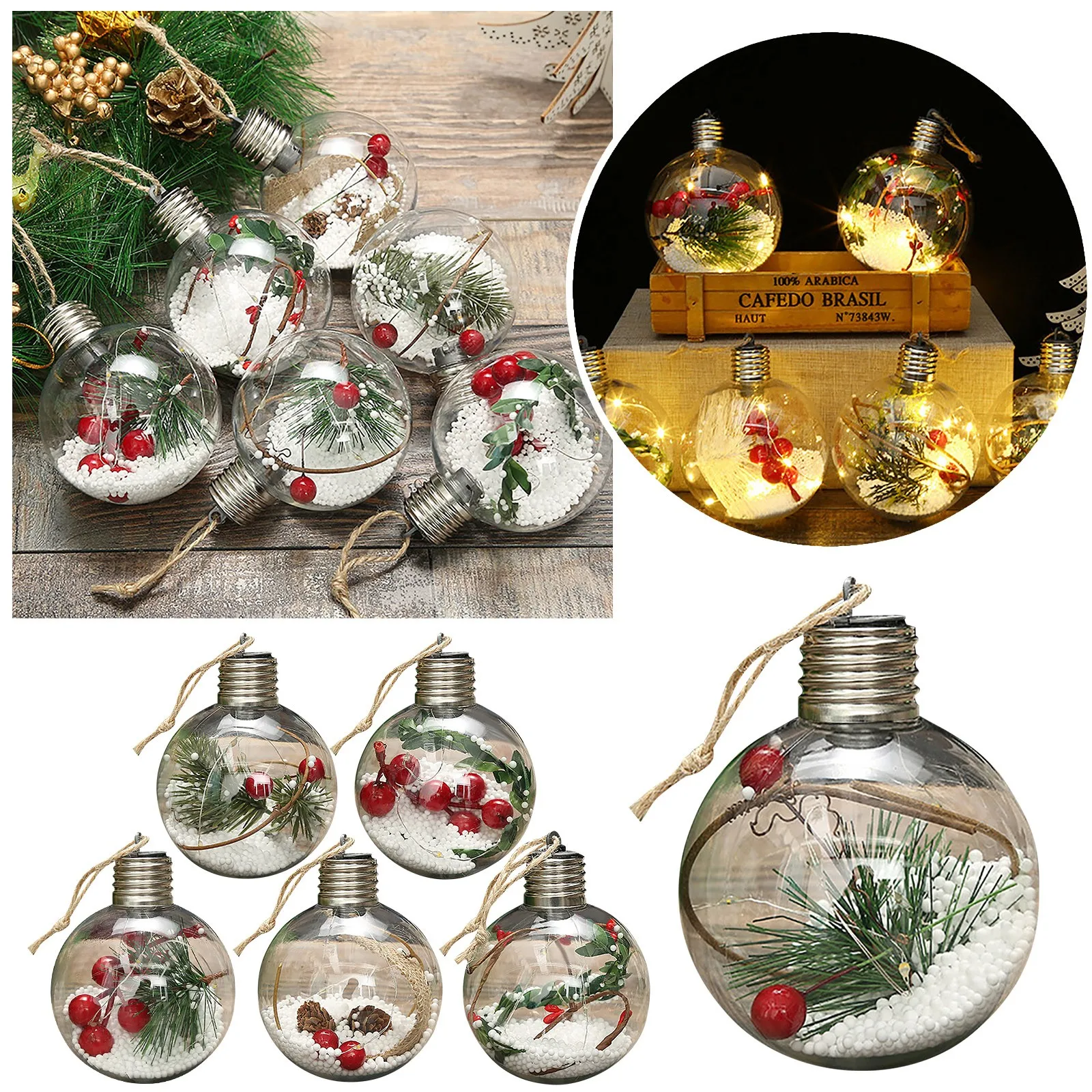 

6 шт., подвеска в виде рождественского шара