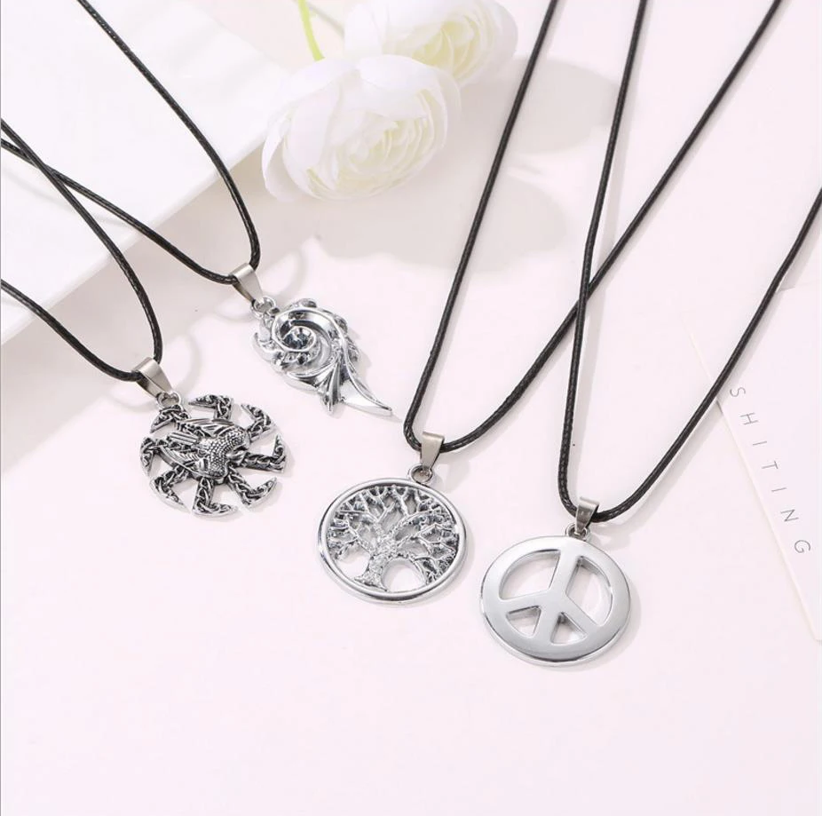 Ожерелье с подвеской черная цепочка подвеска в виде меча Морская Черепаха